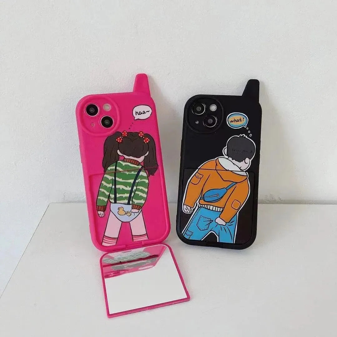 Funny Scratching Couple Phone Case (For iPhones) - Bear Hugs