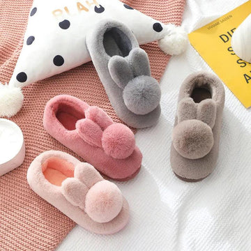 Furry Bunny Plush Indoor Shoes - Bear Hugs