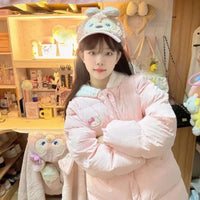 Fuzzy Kitty Bomber Puffer Jacket - Bear Hugs