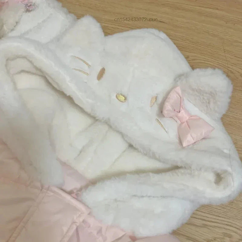 Fuzzy Kitty Bomber Puffer Jacket - Bear Hugs