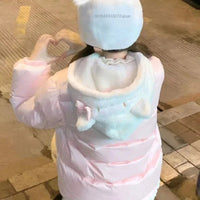 Fuzzy Kitty Bomber Puffer Jacket - Bear Hugs