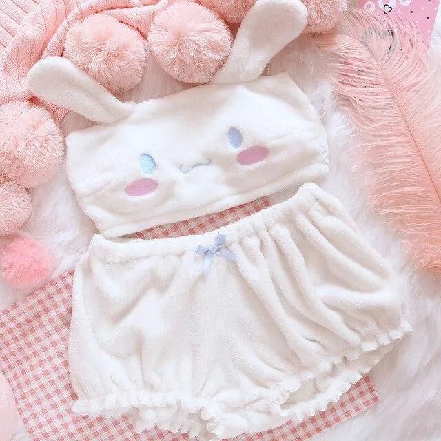 Fuzzy Kawaii Lingerie Set - Bear Hugs