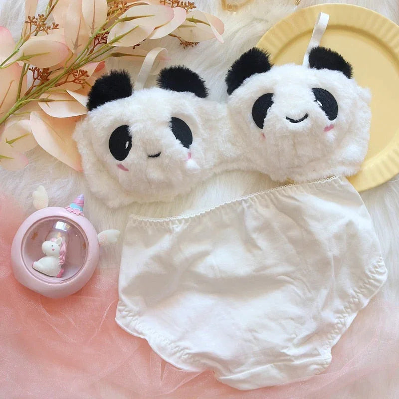 Fuzzy Panda Lingerie Set - Bear Hugs