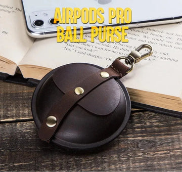 Genuine Leather Pouch Case (For Airpods) - Bear Hugs