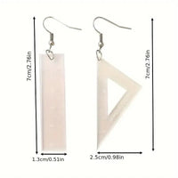 Geometric Instruments Asymmetric Dangle Earrings - Bear Hugs