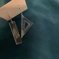 Geometric Instruments Asymmetric Dangle Earrings - Bear Hugs