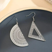 Geometric Instruments Asymmetric Dangle Earrings - Bear Hugs