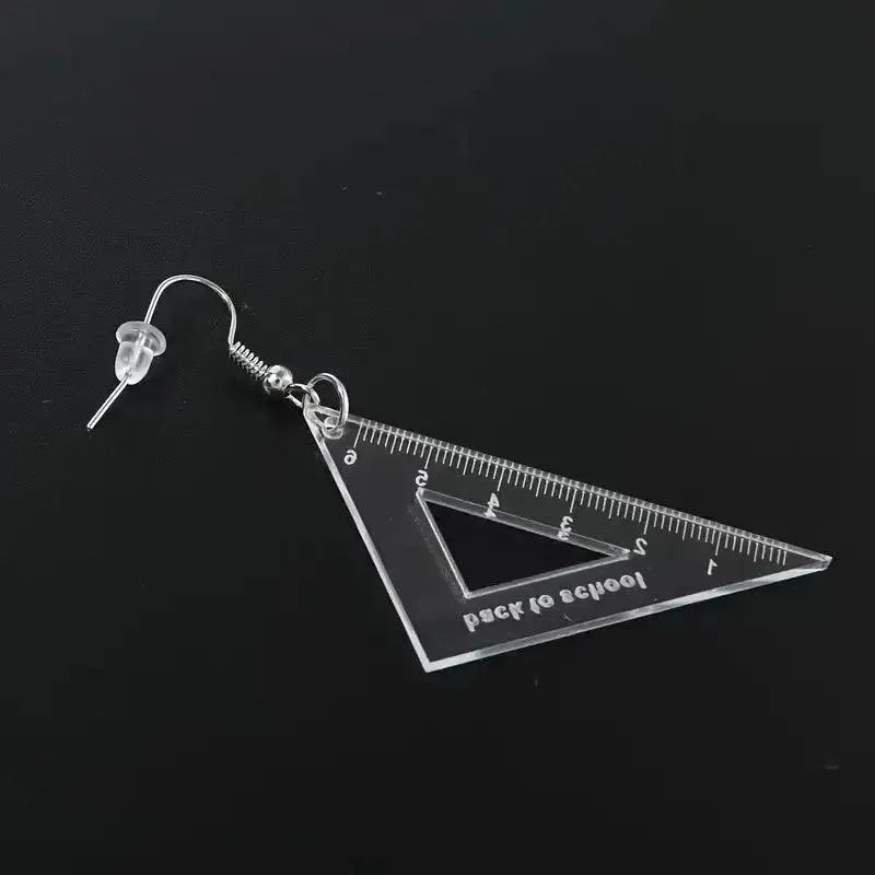 Geometric Instruments Asymmetric Dangle Earrings - Bear Hugs