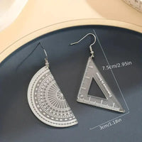 Geometric Instruments Asymmetric Dangle Earrings - Bear Hugs