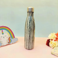 Glossy Wood Print Cola Metal Water Bottle (500 ml) - Bear Hugs