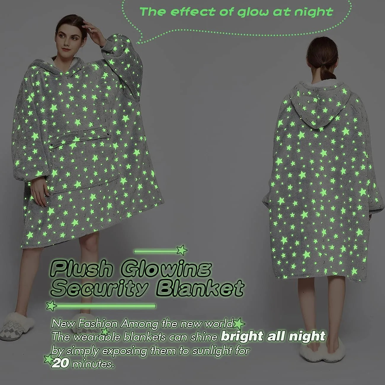 Glow in the Dark Hoodie - Bear Hugs