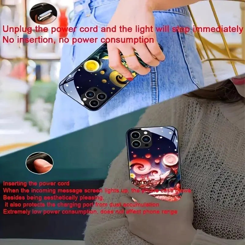 Glowing Armour Flashing Smart Voice Controlled Cover (For iPhone) - Bear Hugs