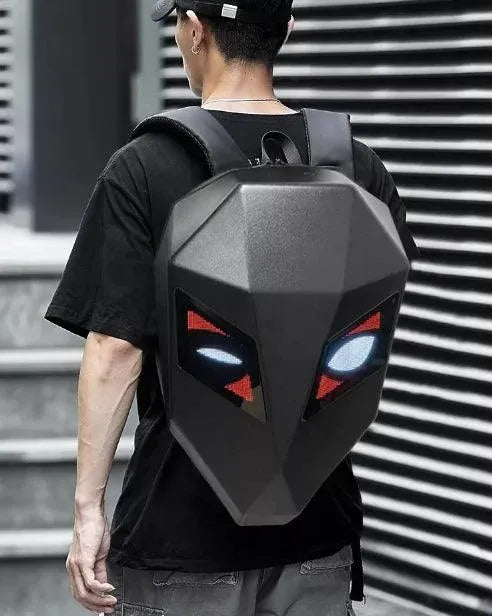 Glowing Eyes 3D LED Display Knight Backpack - Bear Hugs