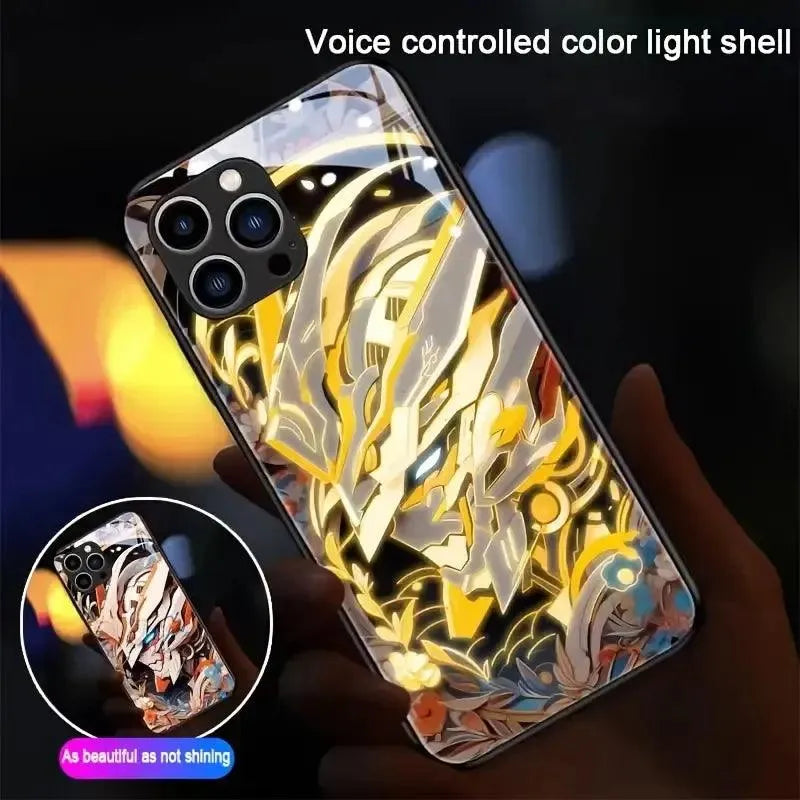 Glowing LED Transformers Smart Voice Controlled Cover (For iPhone) - Bear Hugs