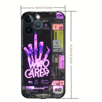 Glowing LED Who Cares Party Cover (For iPhone) - Bear Hugs