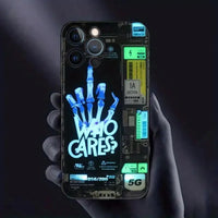 Glowing LED Who Cares Party Cover (For iPhone) - Bear Hugs