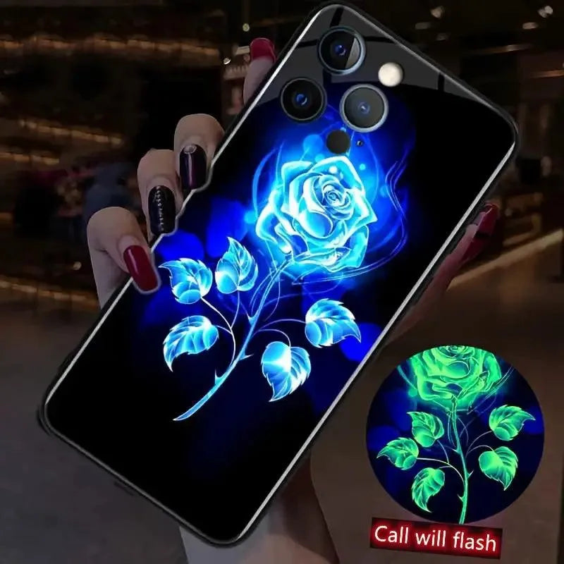 Glowing Rose Smart Voice Controlled Cover (For iPhone) - Bear Hugs