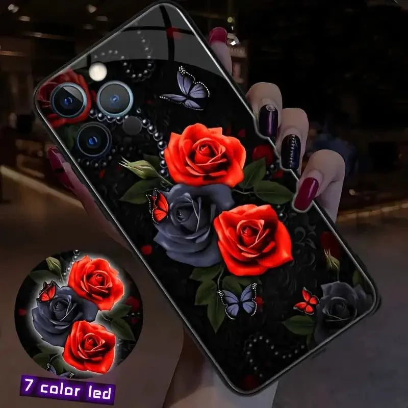 Glowing Rose Smart Voice Controlled Cover (For iPhone) - Bear Hugs