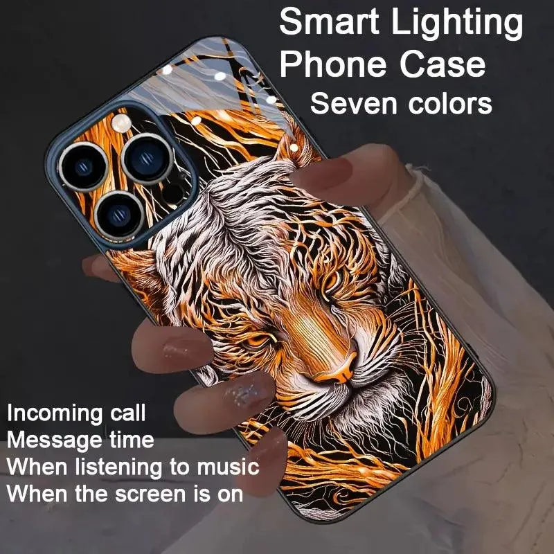 Glowing Tiger LED Smart Voice Controlled Cover (For iPhone) - Bear Hugs