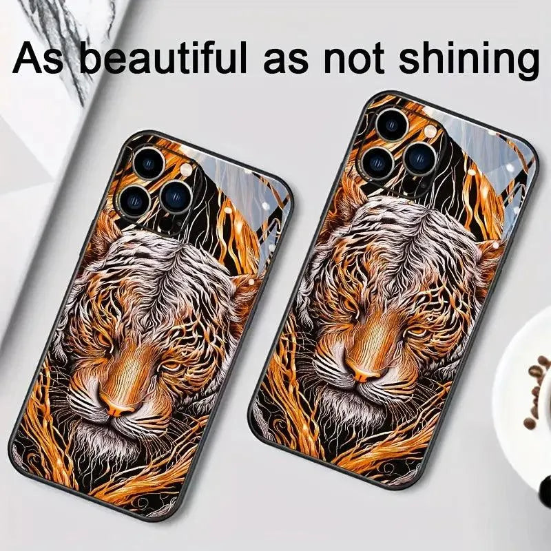 Glowing Tiger LED Smart Voice Controlled Cover (For iPhone) - Bear Hugs