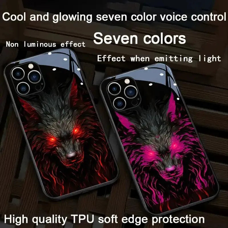 Glowing Wolf Smart Voice Controlled Cover (For iPhone) - Bear Hugs