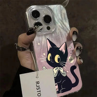 Gradient Black Cat Phone Case (For iPhones) - Bear Hugs