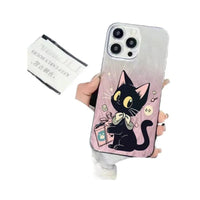 Gradient Black Cat Phone Case (For iPhones) - Bear Hugs