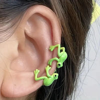 Green Frog Shaped Ear Clip - Bear Hugs