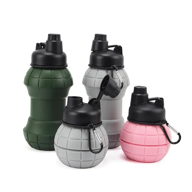 Grenade Silicon Folding Bottle (550 ml) - Bear Hugs