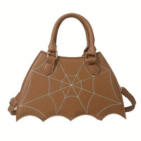 Halloween Bat & Spider Web Crossbody Bag - Bear Hugs