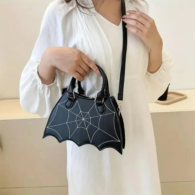 Halloween Bat & Spider Web Crossbody Bag - Bear Hugs