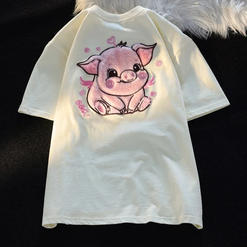 Happy Pig Fluffy Tee - Bear Hugs