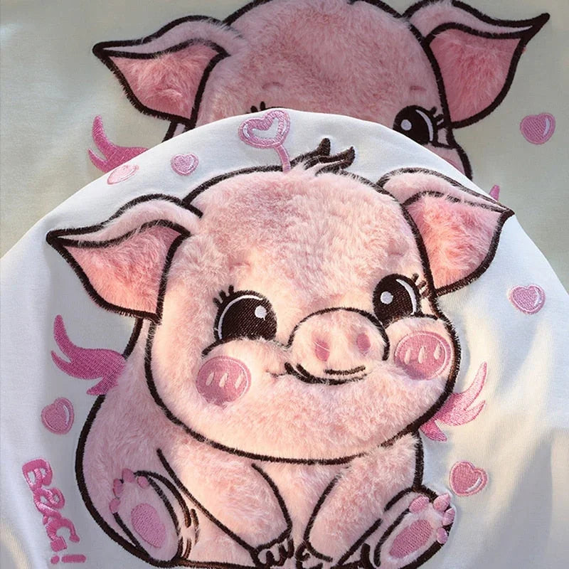 Happy Pig Fluffy Tee - Bear Hugs