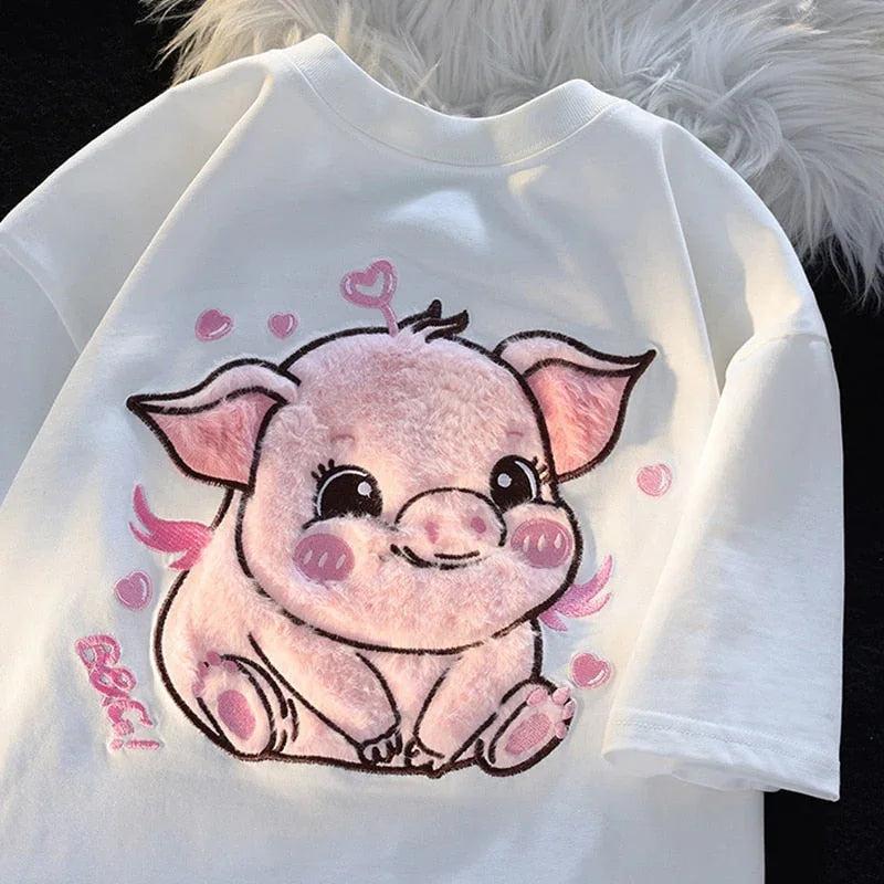 Happy Pig Fluffy Tee - Bear Hugs