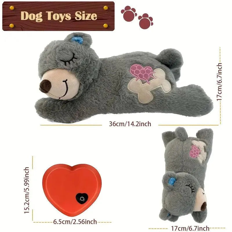 Heartbeat Sounds Bear and Puppy Plushie - Bear Hugs