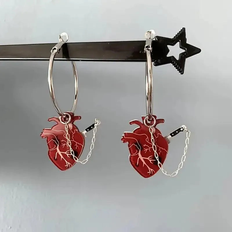 HeartSlicer Gothic Style Detachable Dangling Earrings - Bear Hugs