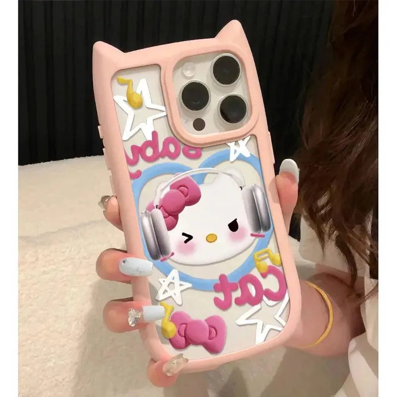 Hello Kitty Cat Ears Phone Case (For iPhones) - Bear Hugs