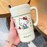 Hello Kitty Insulated Thermos With Straw (580 ml) - Bear Hugs