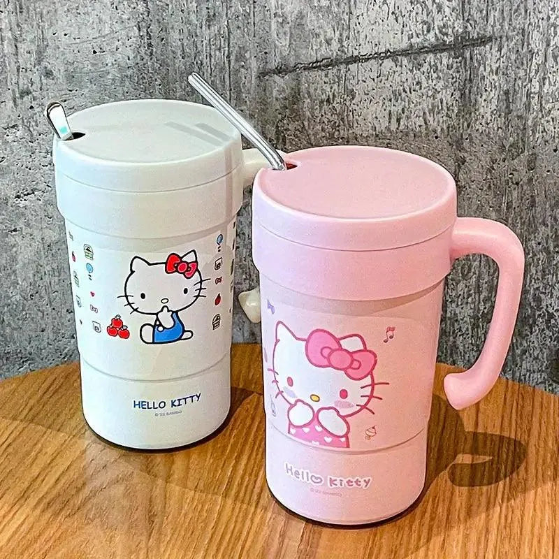 Hello Kitty Insulated Thermos With Straw (580 ml) - Bear Hugs