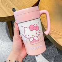 Hello Kitty Insulated Thermos With Straw (580 ml) - Bear Hugs