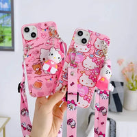 Hello Kitty Strap Stand Phone Case (For Samsung) - Bear Hugs