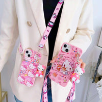 Hello Kitty Strap Stand Phone Case (For Samsung) - Bear Hugs