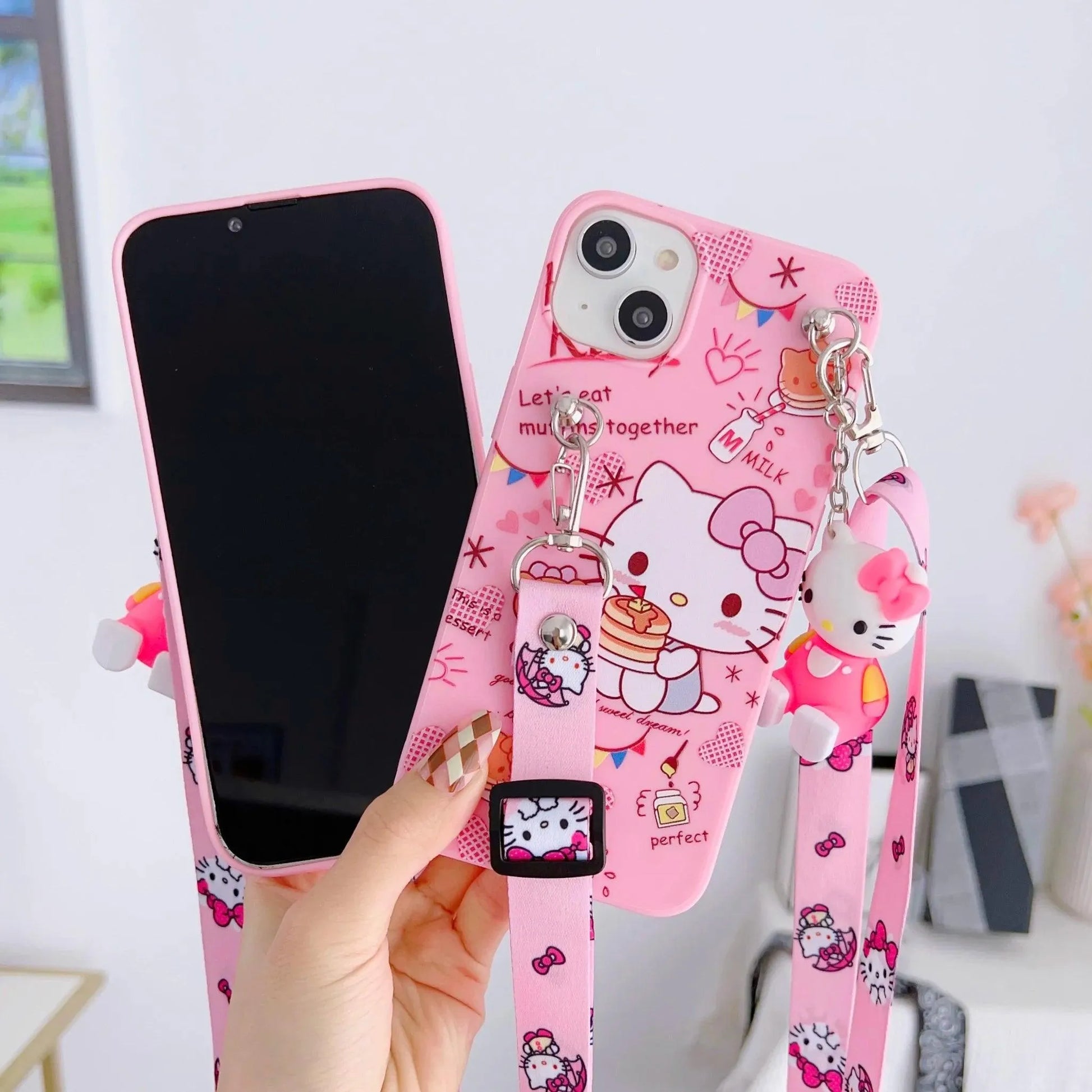 Hello Kitty Strap Stand Phone Case (For Samsung) - Bear Hugs