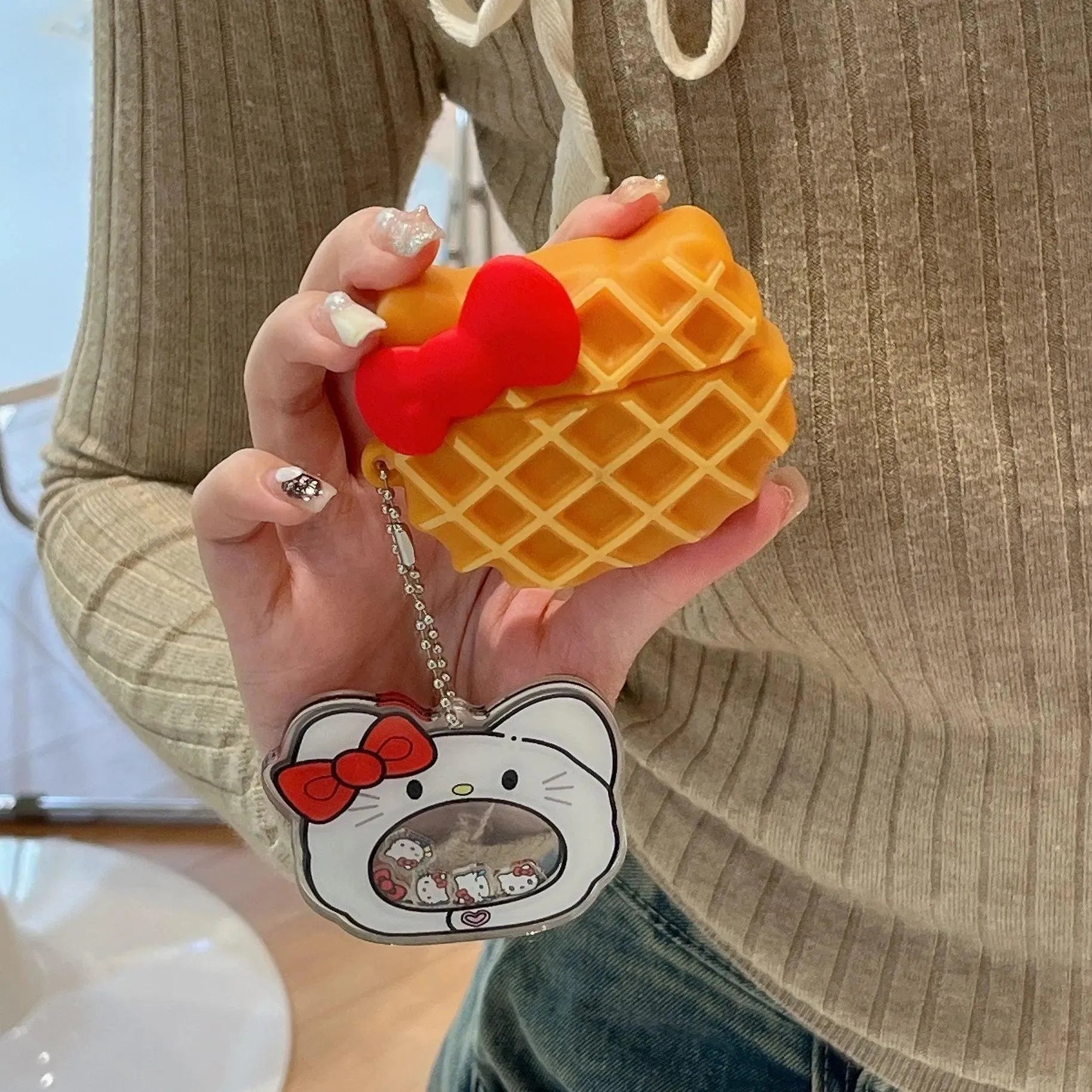 Hello Kitty Waffle Protective Case (For Airpods) - Bear Hugs