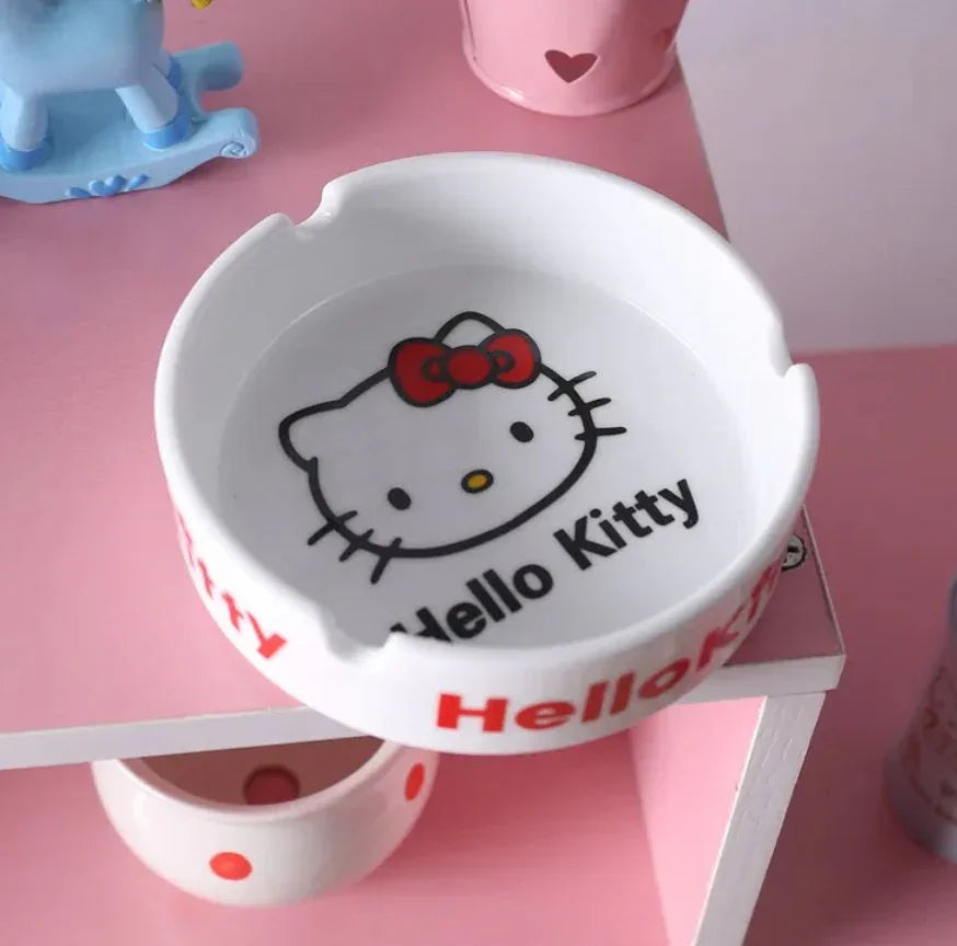 Hello Kitty White Ashtray - Bear Hugs