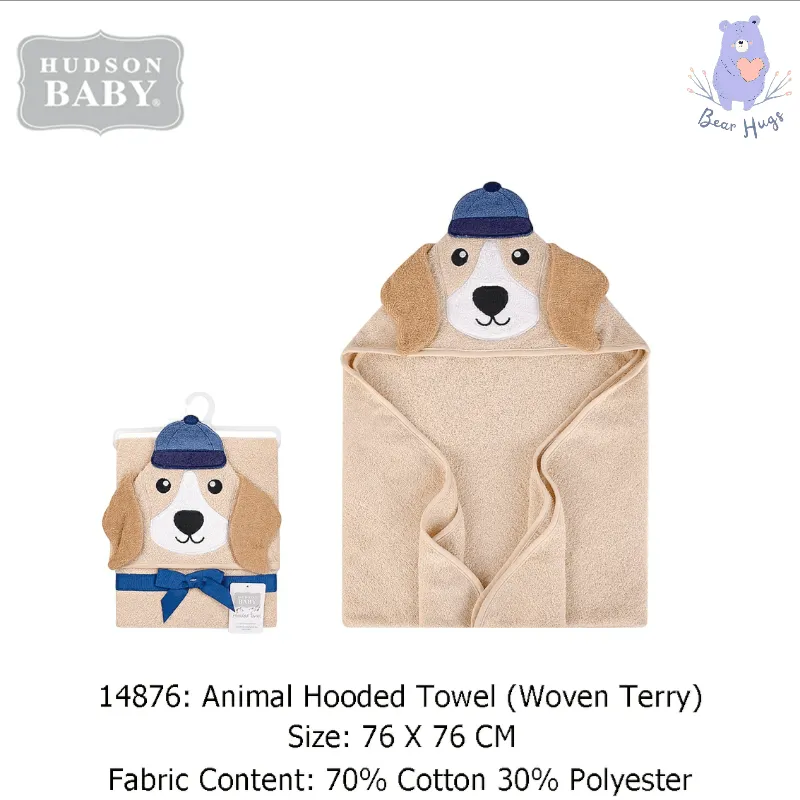 Hudson Baby Hooded Towel | Baseball Dog - Bear Hugs