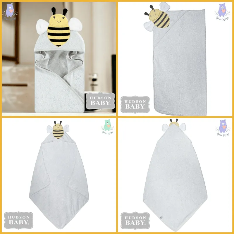 Hudson Baby Hooded Towel | Honey Bee - Bear Hugs