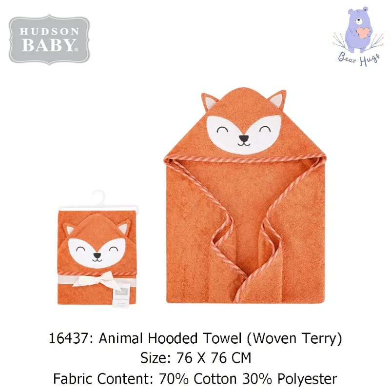 Hudson Baby Hooded Towel | Orange Fox - Bear Hugs