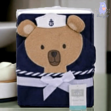 Hudson Baby Hooded Towel | Sailor Bear - Bear Hugs