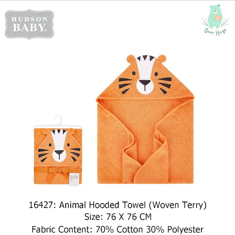 Hudson Baby Hooded Towel | Tiger - Bear Hugs